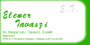 elemer tavaszi business card