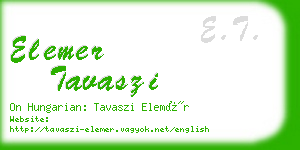 elemer tavaszi business card